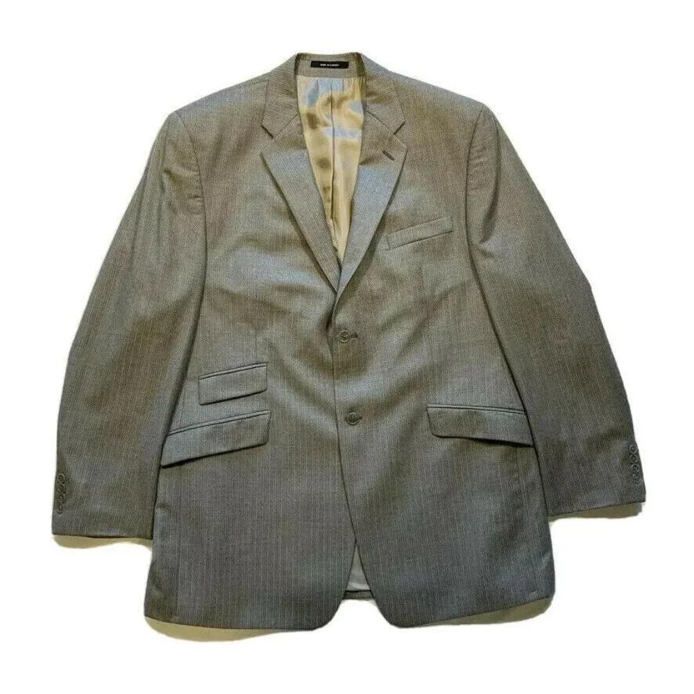Vintage Calvin Klein 100% Wool Blazer Sport Jacket Coat 2 Button Canada 44L‎ EUC